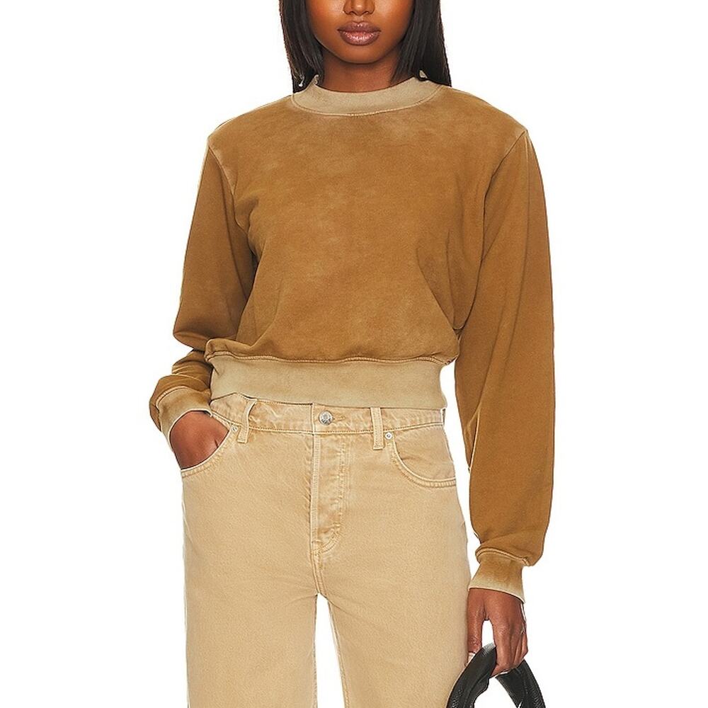 Cotton Citizen 'Milan' Brown Crew French Terry Sweatshirt Size XS